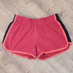 Nike Women's Red and Black Athletic Shorts